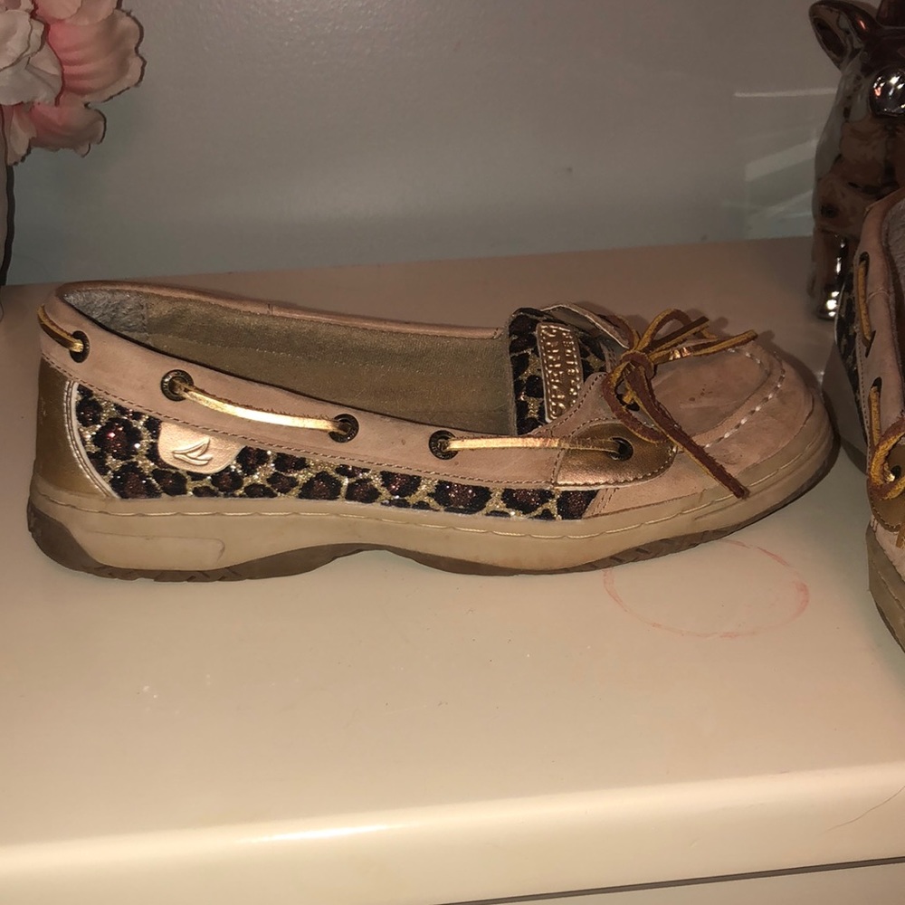 Sperrys! Leopard, tan and gold